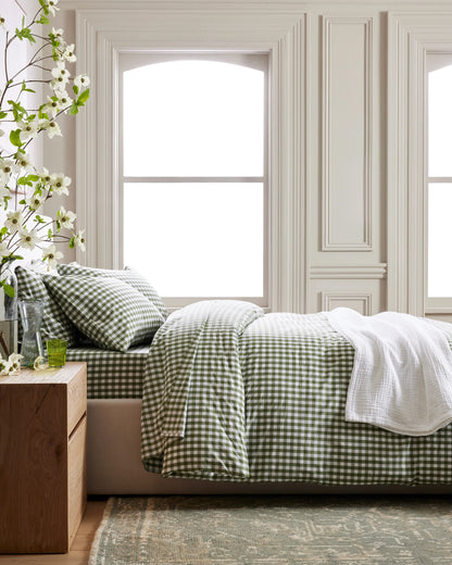 Organic Crisp Percale Deluxe Bedding Bundle - Twin / White
