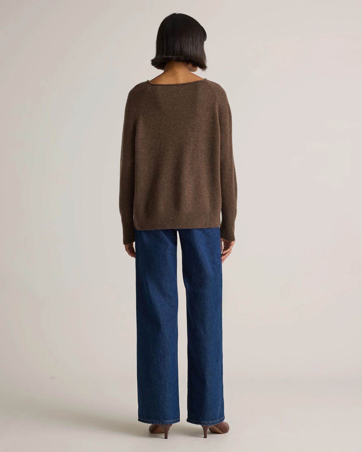 Mongolian Cashmere Boatneck Sweater - XS / Black