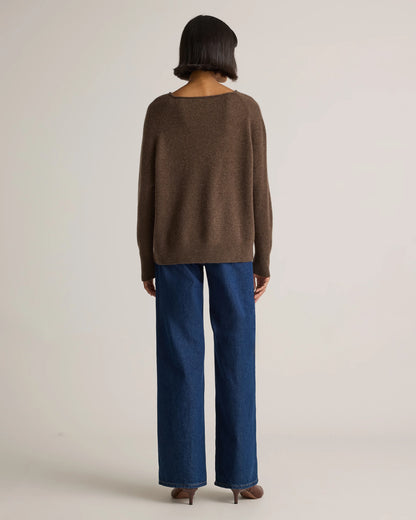 Mongolian Cashmere Boatneck Sweater - XS / Black