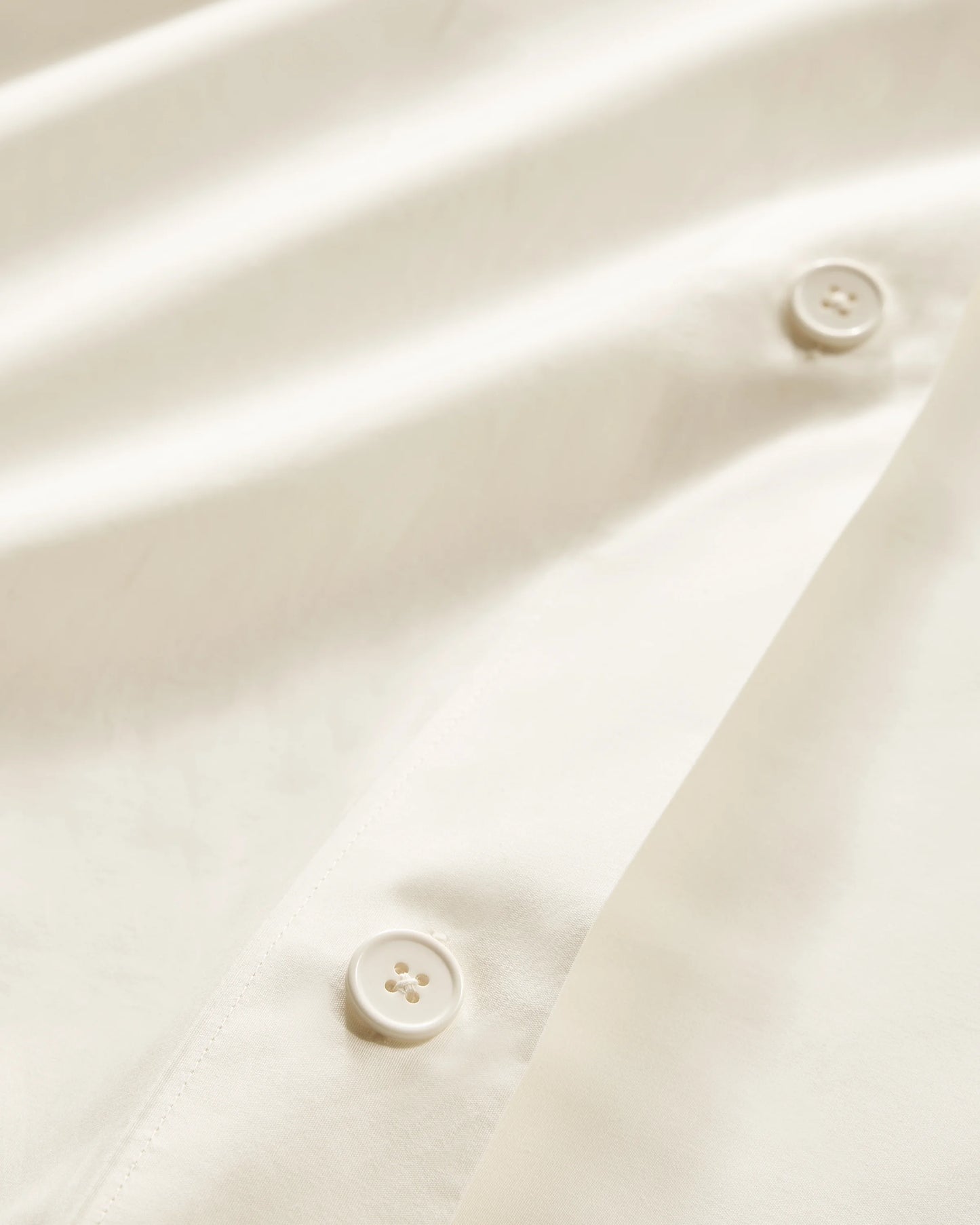 Organic Crisp Percale Duvet Cover - Twin / Ivory