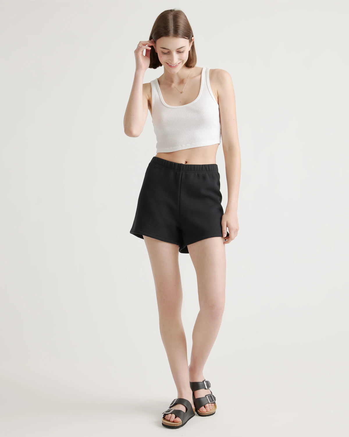 Organic Heavyweight Fleece Sweatshort - XS / Black