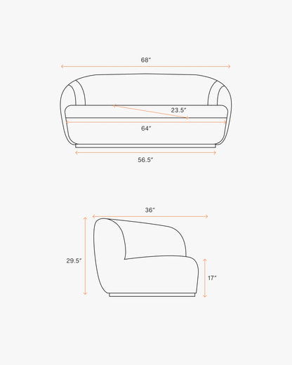 Performance Boucle Loveseat - One Size / Ivory