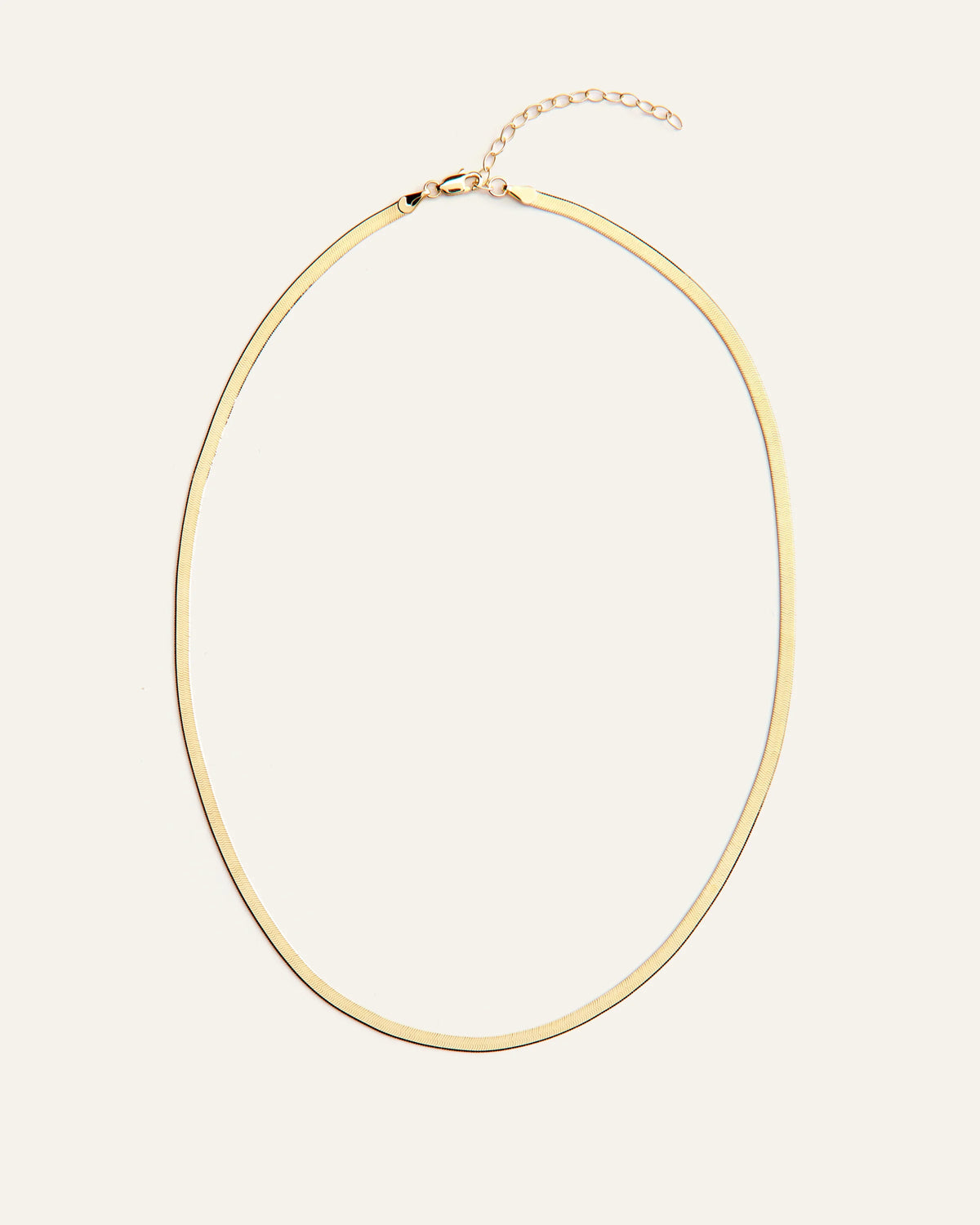 10K Gold Herringbone Chain Necklace - One Size / Yellow Gold