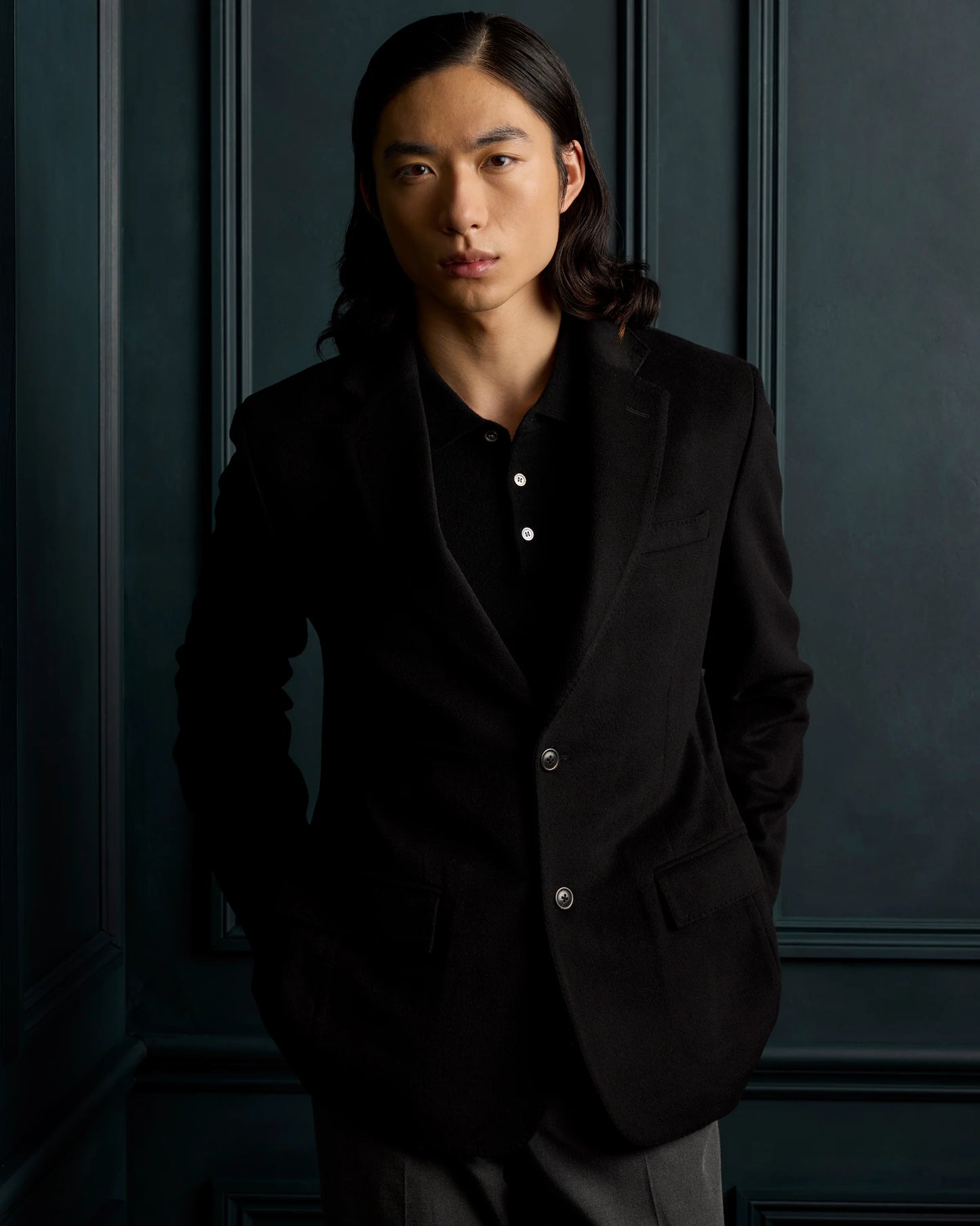 100% Mongolian Cashmere Blazer - S / Heather Graphite