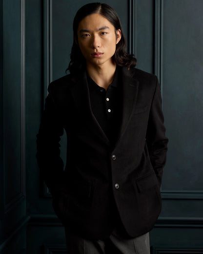 100% Mongolian Cashmere Blazer - S / Heather Graphite