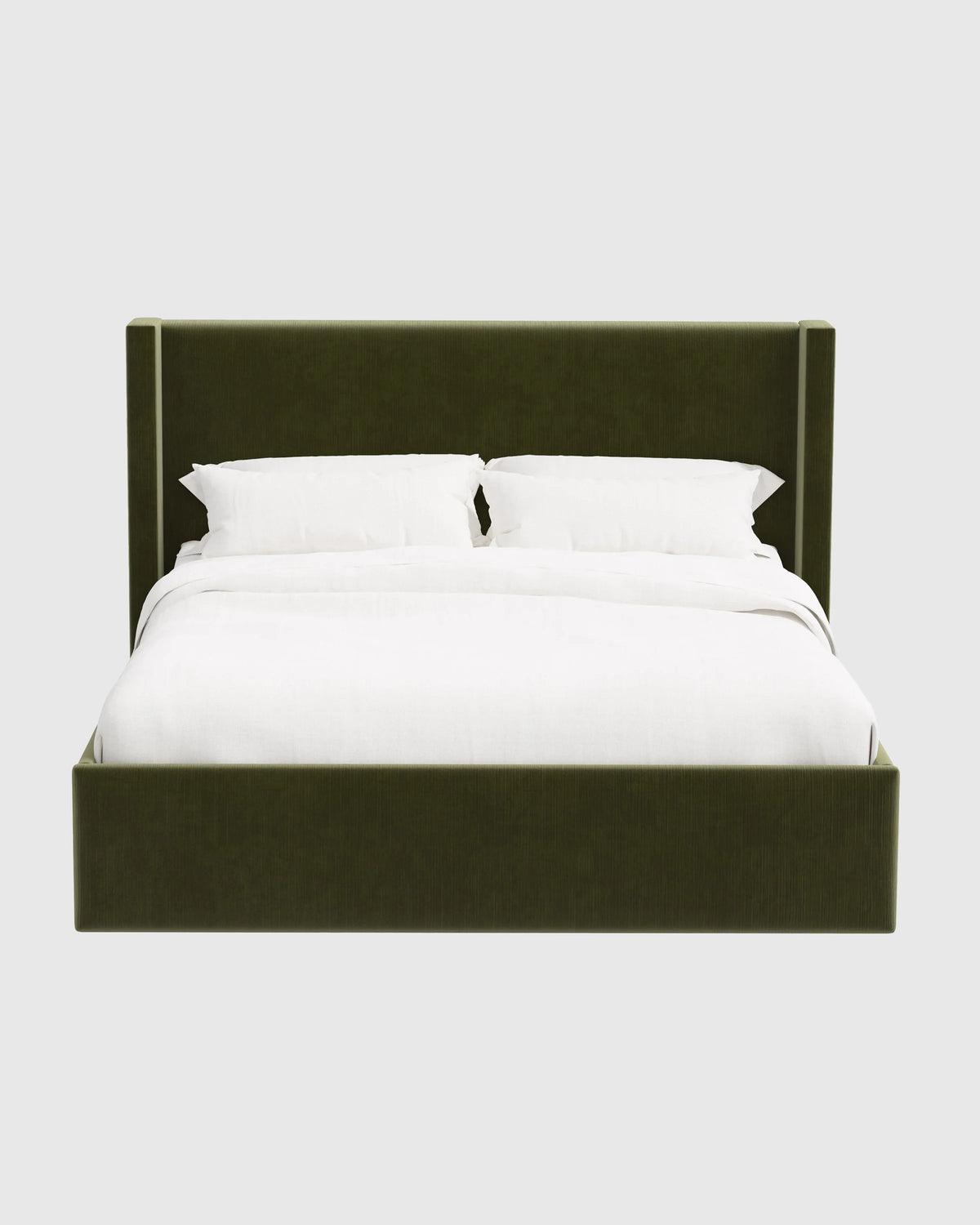 Wingback Bed in Performance Velvet - Full / Butterscotch