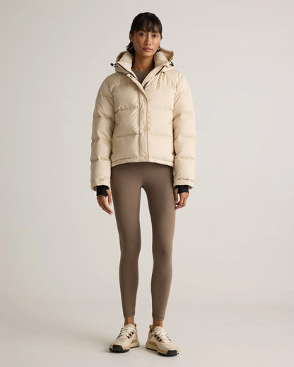 Responsible Down Cropped Puffer Jacket - XS / Shiny Black