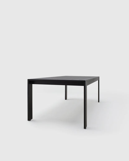Linear Aluminum Outdoor Dining Table - 72" / Dark Charcoal