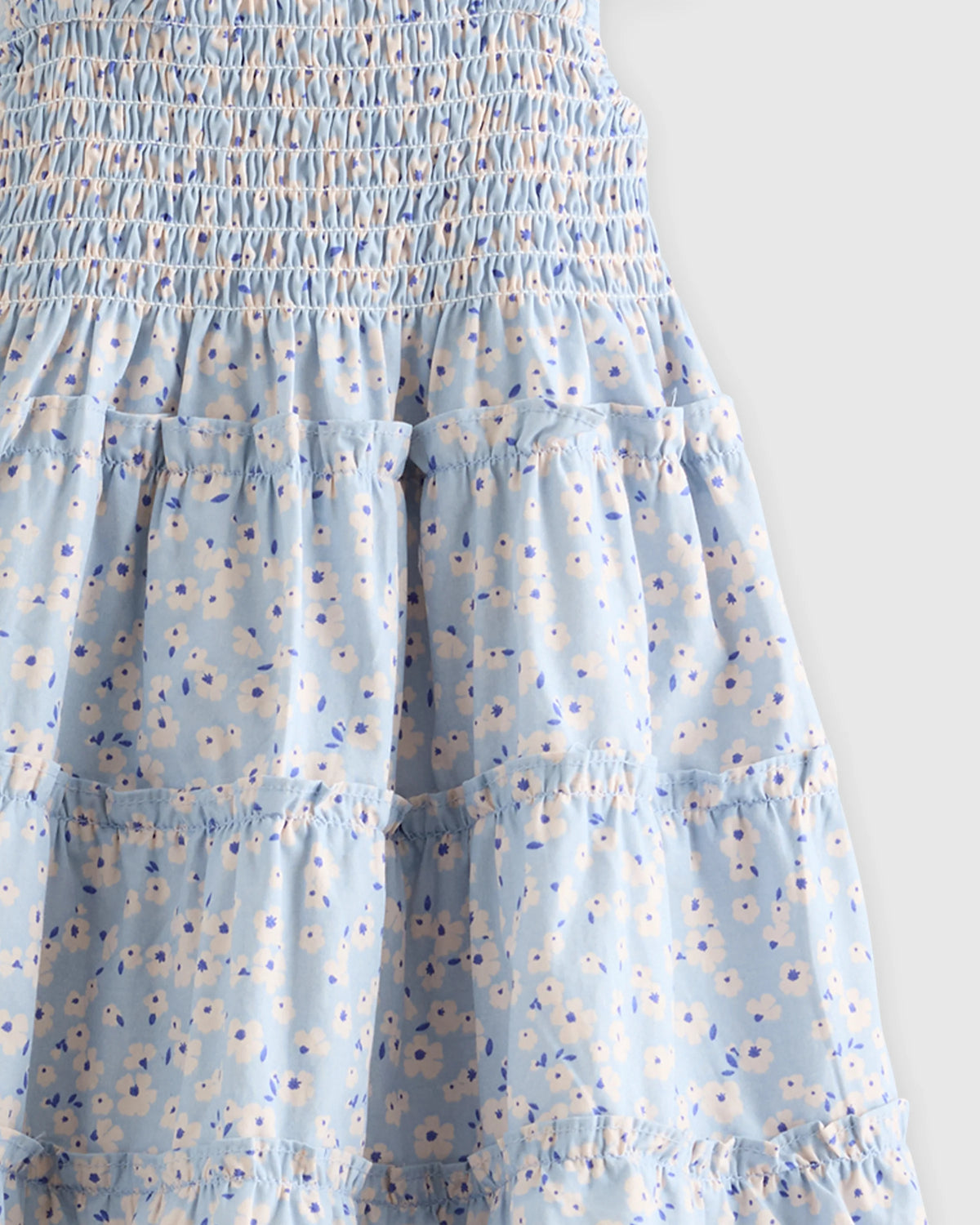 100% Organic Cotton Poplin Smocked Dress - 3-6M / Wisteria Floral