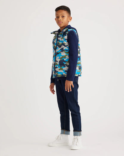 Lightweight Down Puffer Vest - 6 / Blue Camo