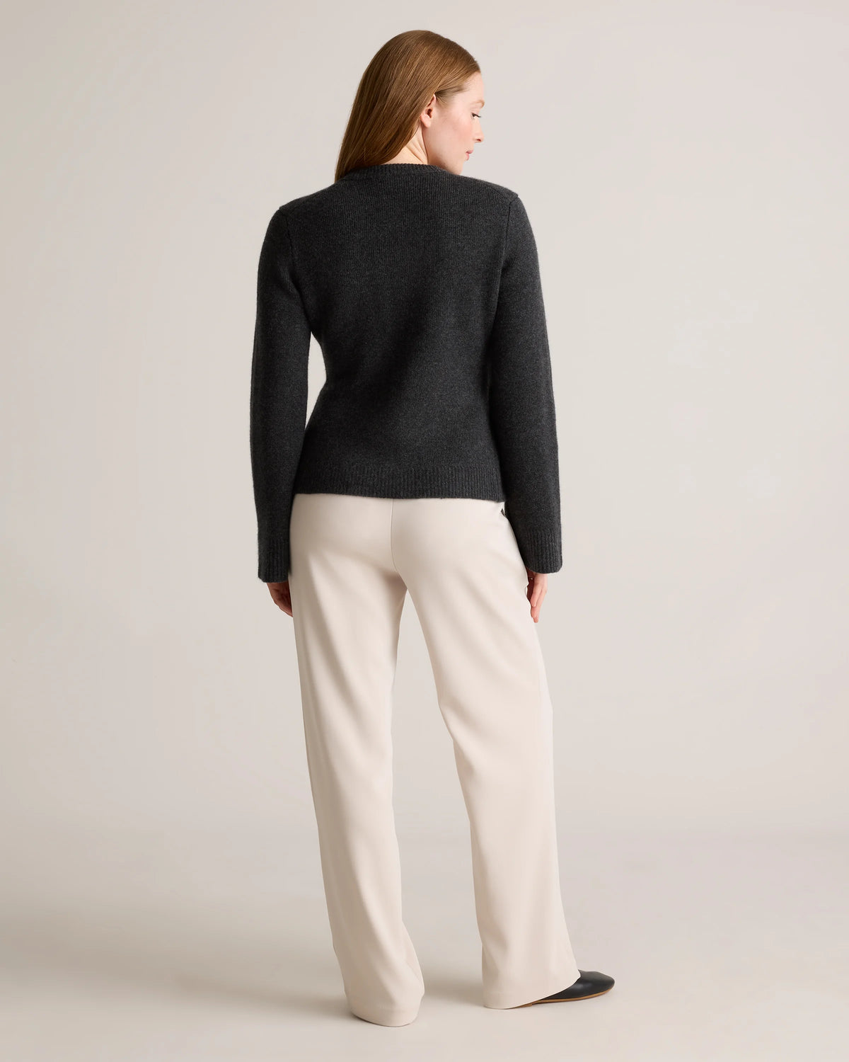 Mongolian Cashmere Structured Cardigan - XS / Oatmeal