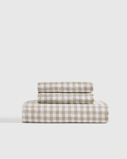European Linen Fitted Sheet Set - Twin / Peach