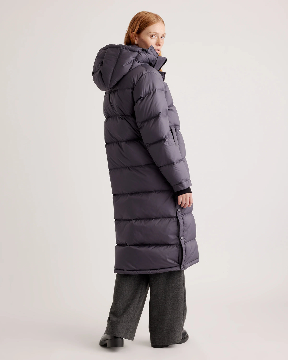 Responsible Down Long Puffer Jacket - XS / Black