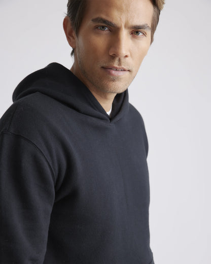 Organic Heavyweight Fleece Hoodie - S / Black