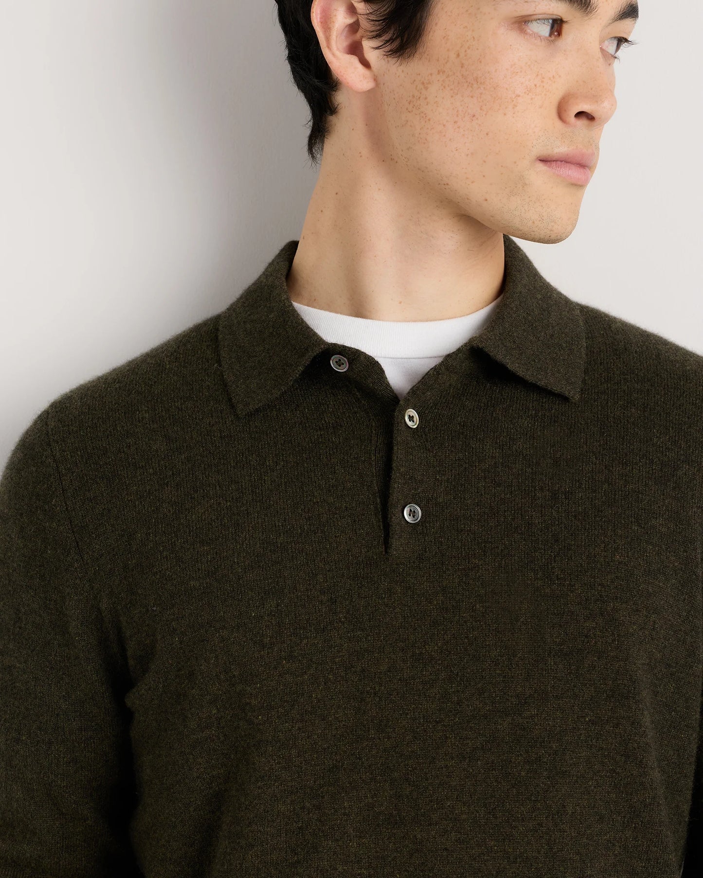 Mongolian Cashmere Polo Sweater - S / True Navy