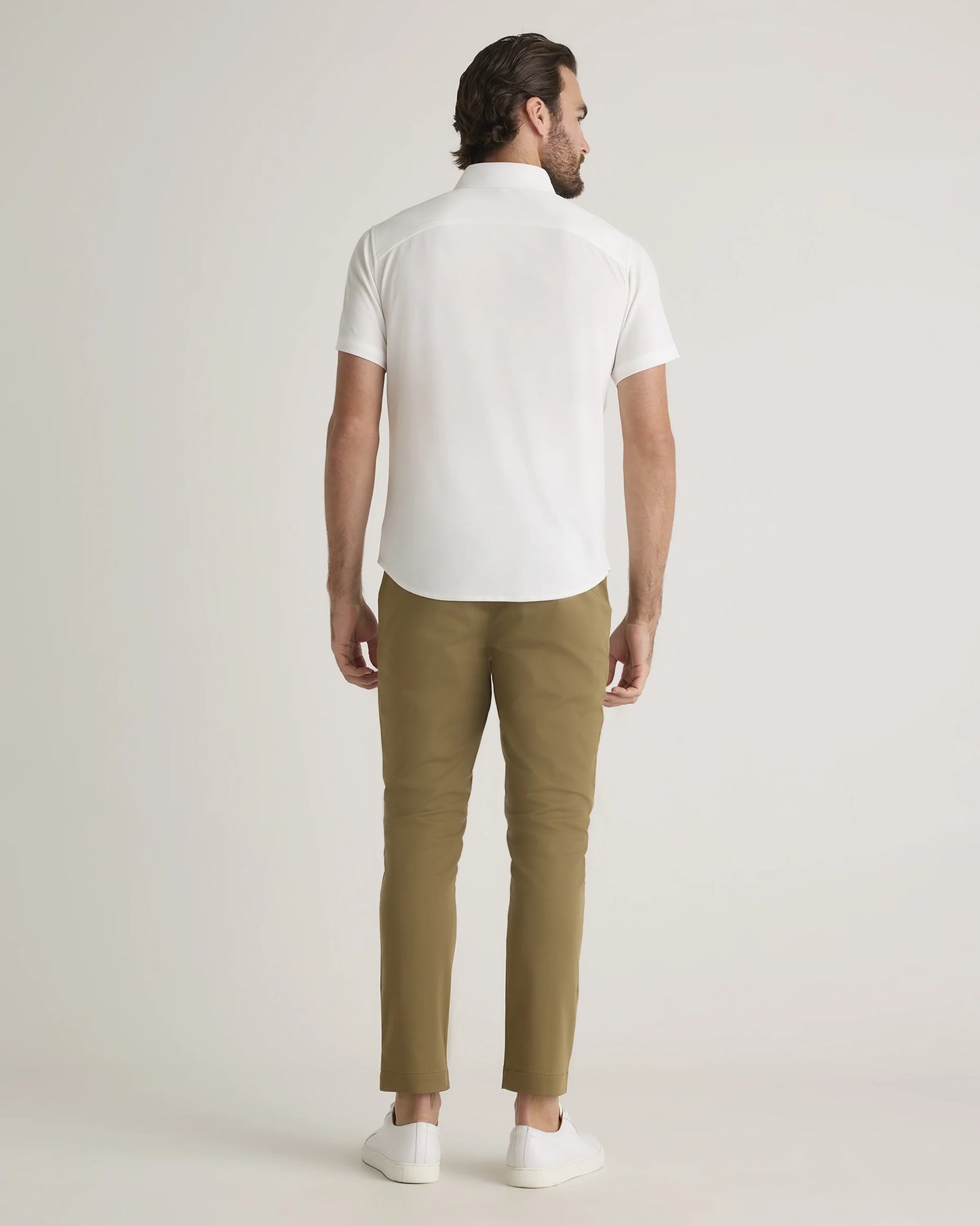 Commuter Stretch Pique Short Sleeve Button Down - S / Black