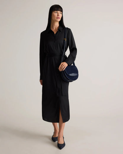 Italian Suede Saddle Bag - One Size / Pebble