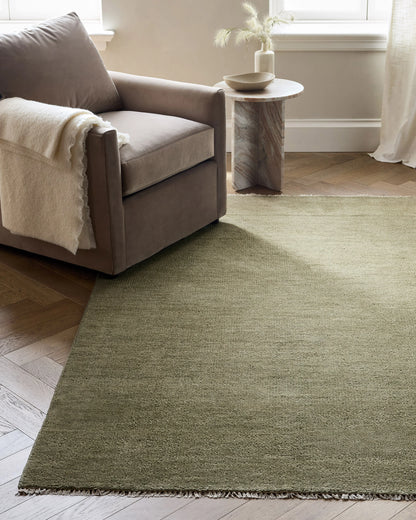 Lee Hand-Knotted Wool Rug - 5' x 8' / Oat