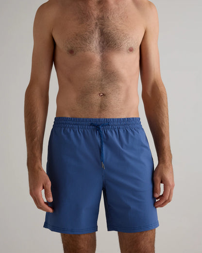 Italian Swim Trunks - 7" - XS / Navy Diamond Geo