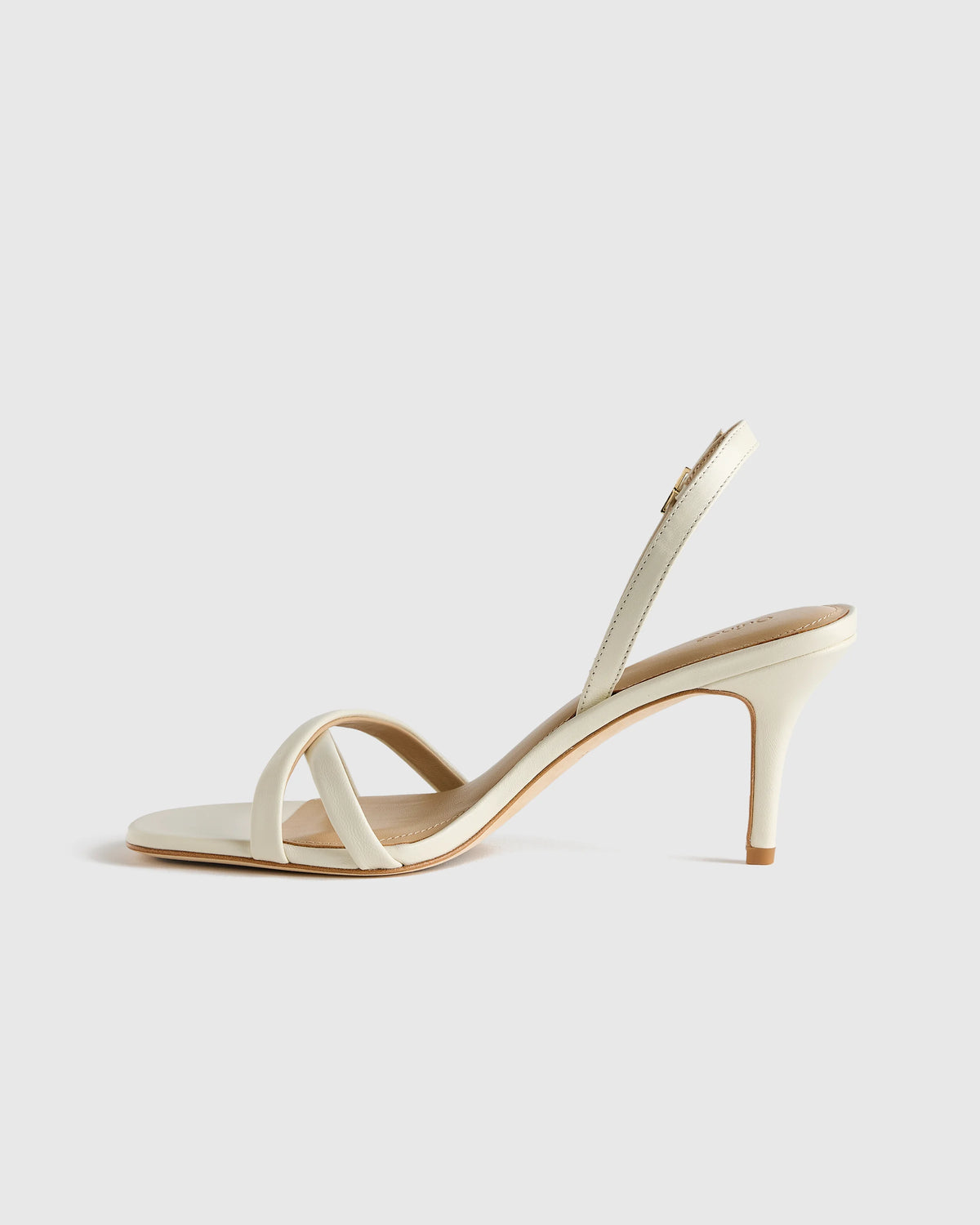 Italian Leather 75mm Slingback Heeled Sandal - 5 / Black