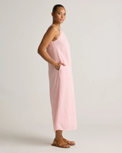 100% Organic Cotton Gauze Sleeveless Maxi Dress - XS / Spiced Orange