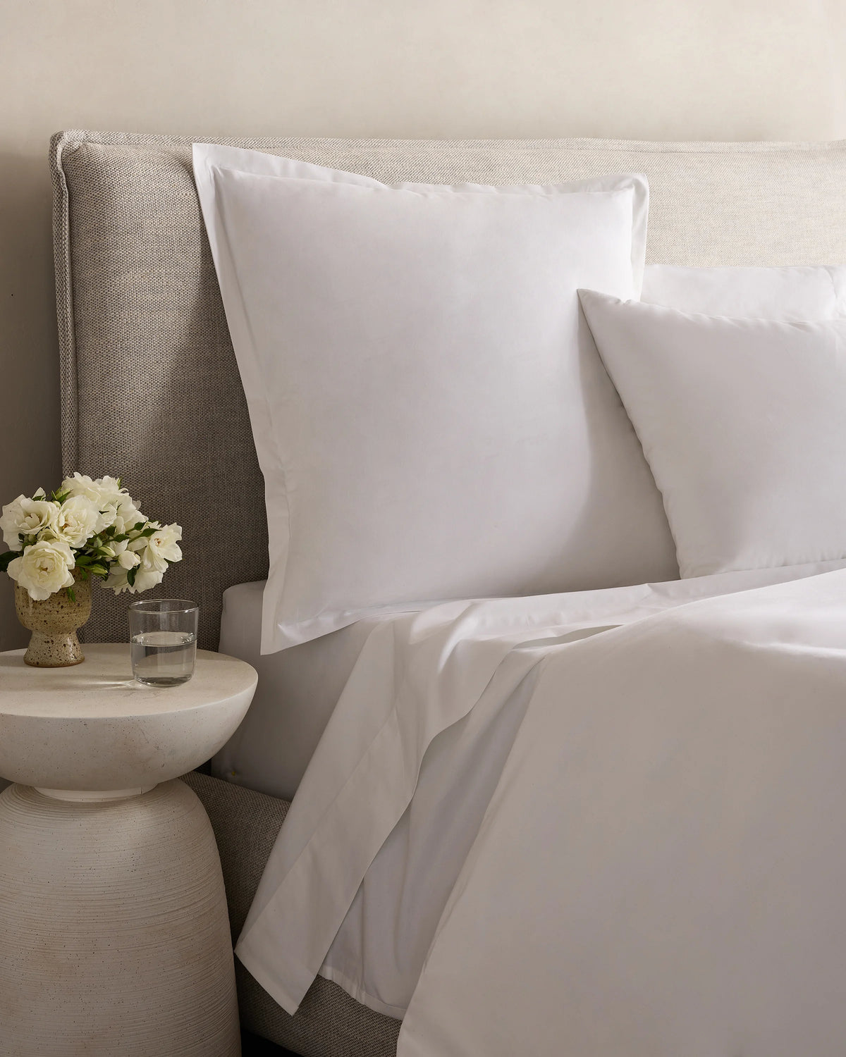 Organic Crisp Percale Euro Sham - Euro / White
