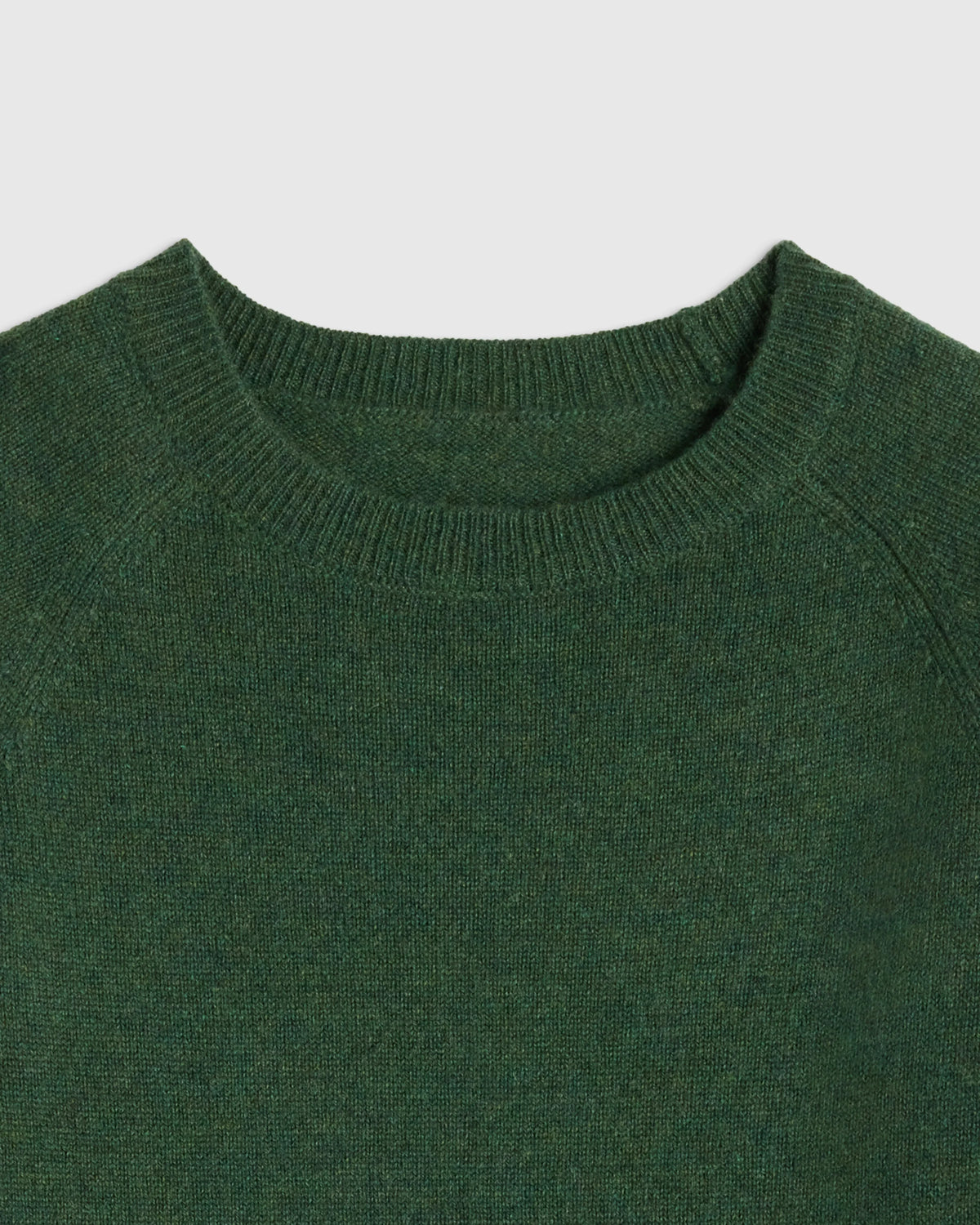 Washable Cashmere Crewneck Sweater - 2T / Forest Floor Green