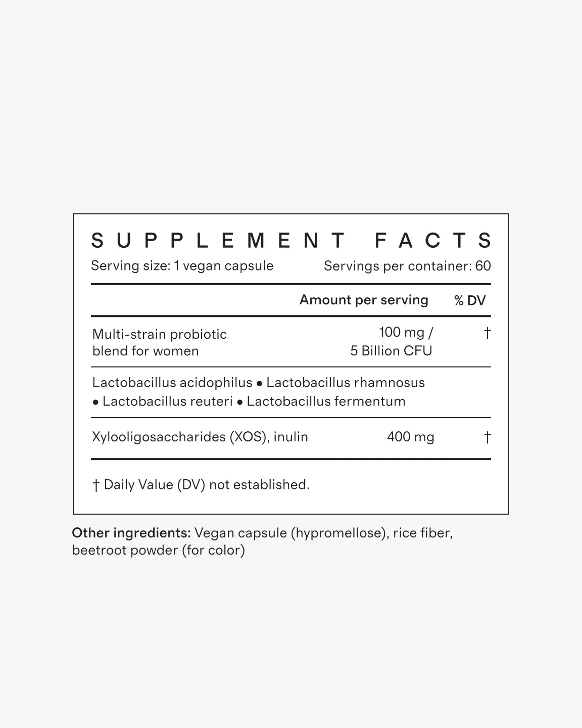 Women's Vaginal Probiotic - 60 Servings / No Color