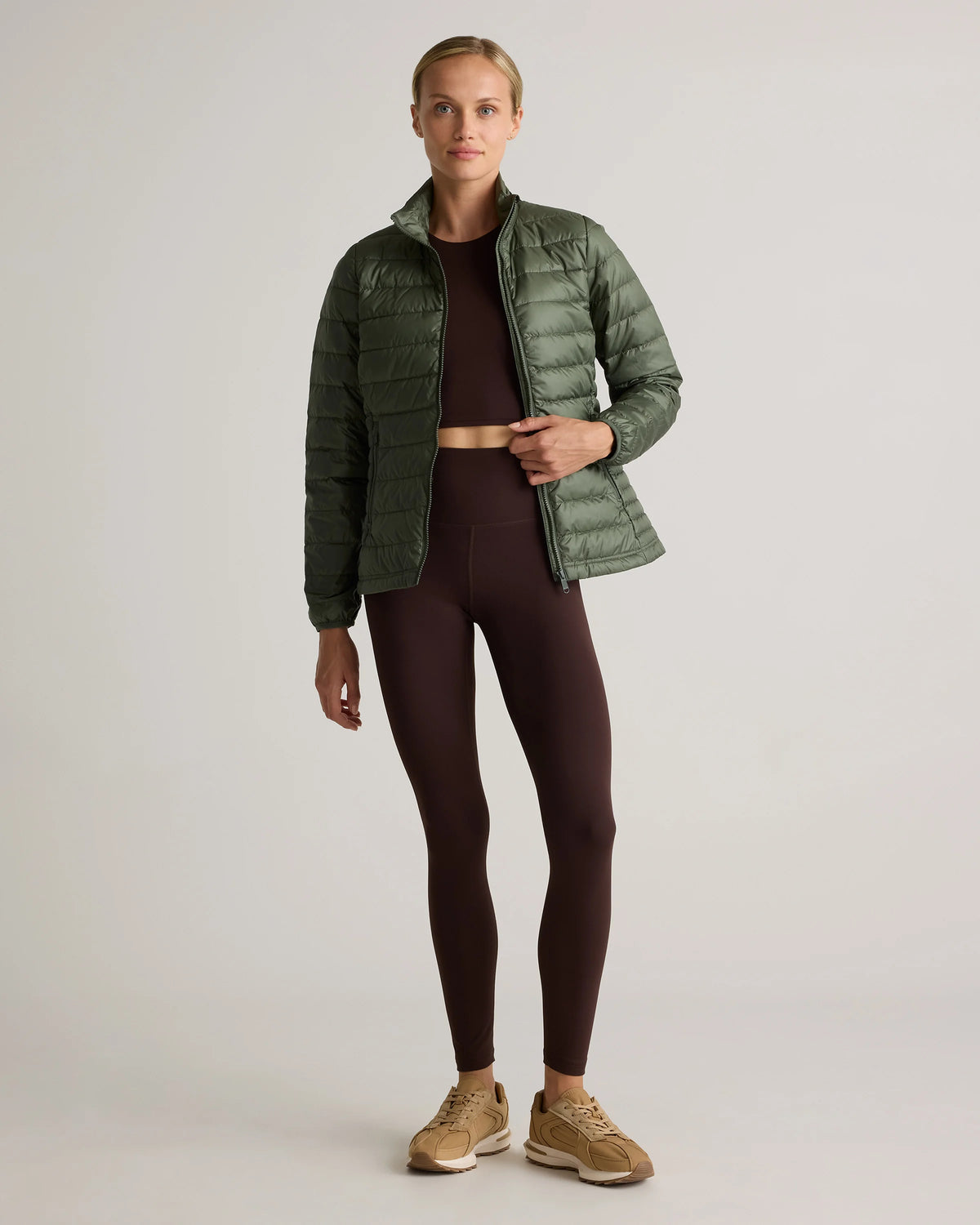 Lightweight Down Packable Puffer Jacket - XS / Black
