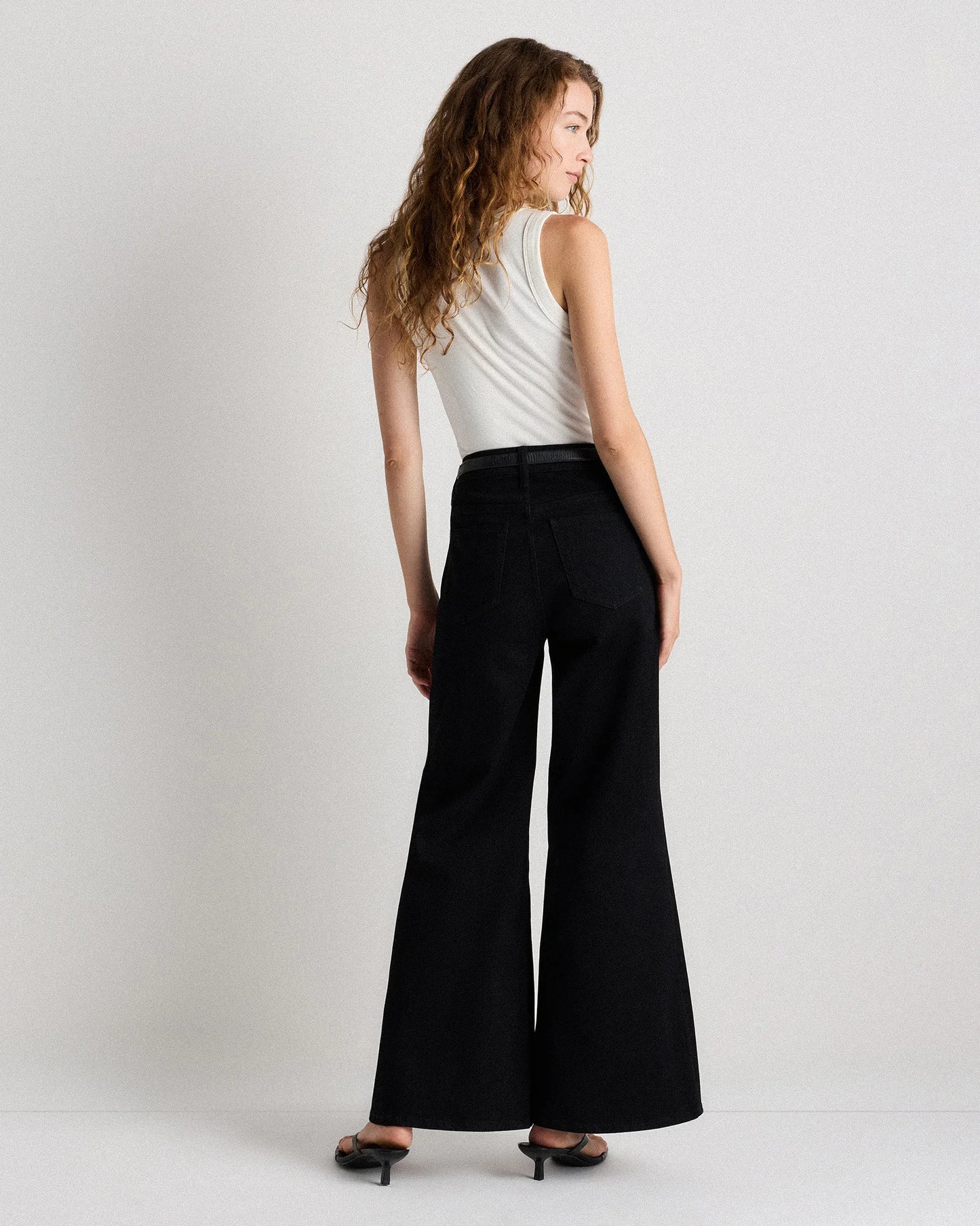Bella Stretch Palazzo Jeans - 24 / Frosted Blue