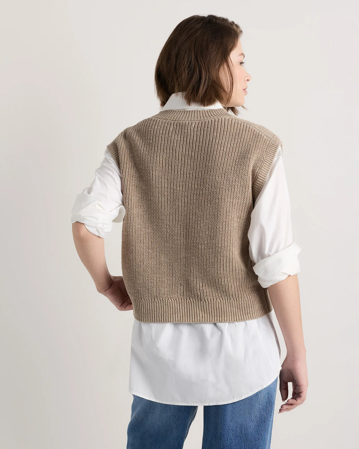 Cotton Linen Sweater Tank - XS / Canyon Burnt Orange