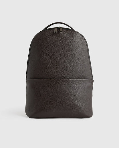 Excursion Italian Leather Laptop Backpack - One Size / Black