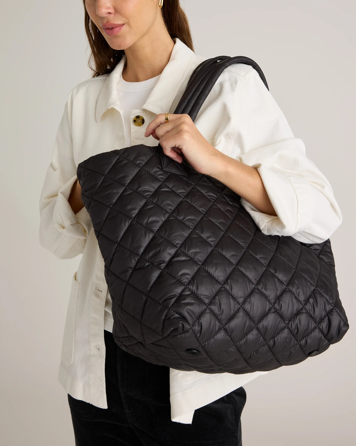 Transit Quilted Carry-All Tote - One Size / Porcelain Blue