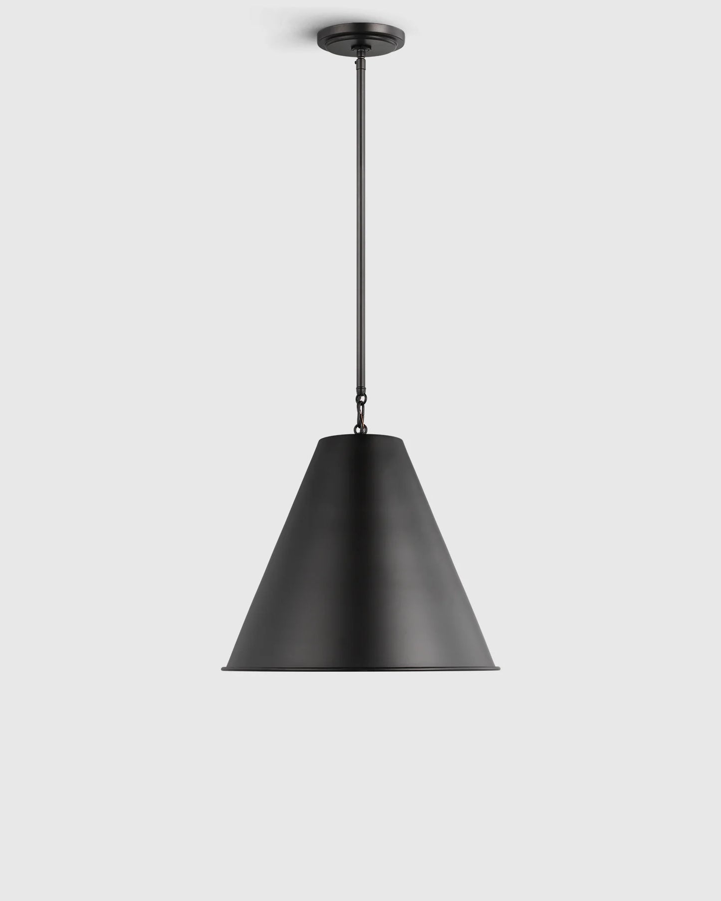 Tapered Steel Shade Pendant Light - One Size / Brass