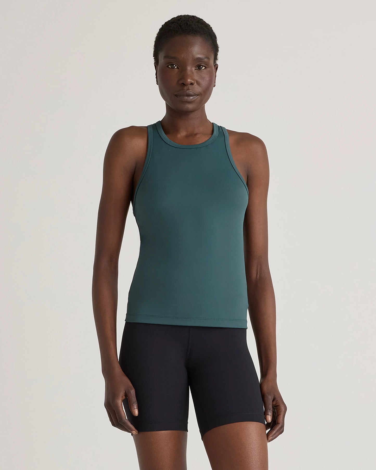 Ultra-Form Waist-Length Racerback Tank - XS / Forest Green