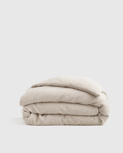 European Linen Duvet Cover - Twin / Peach