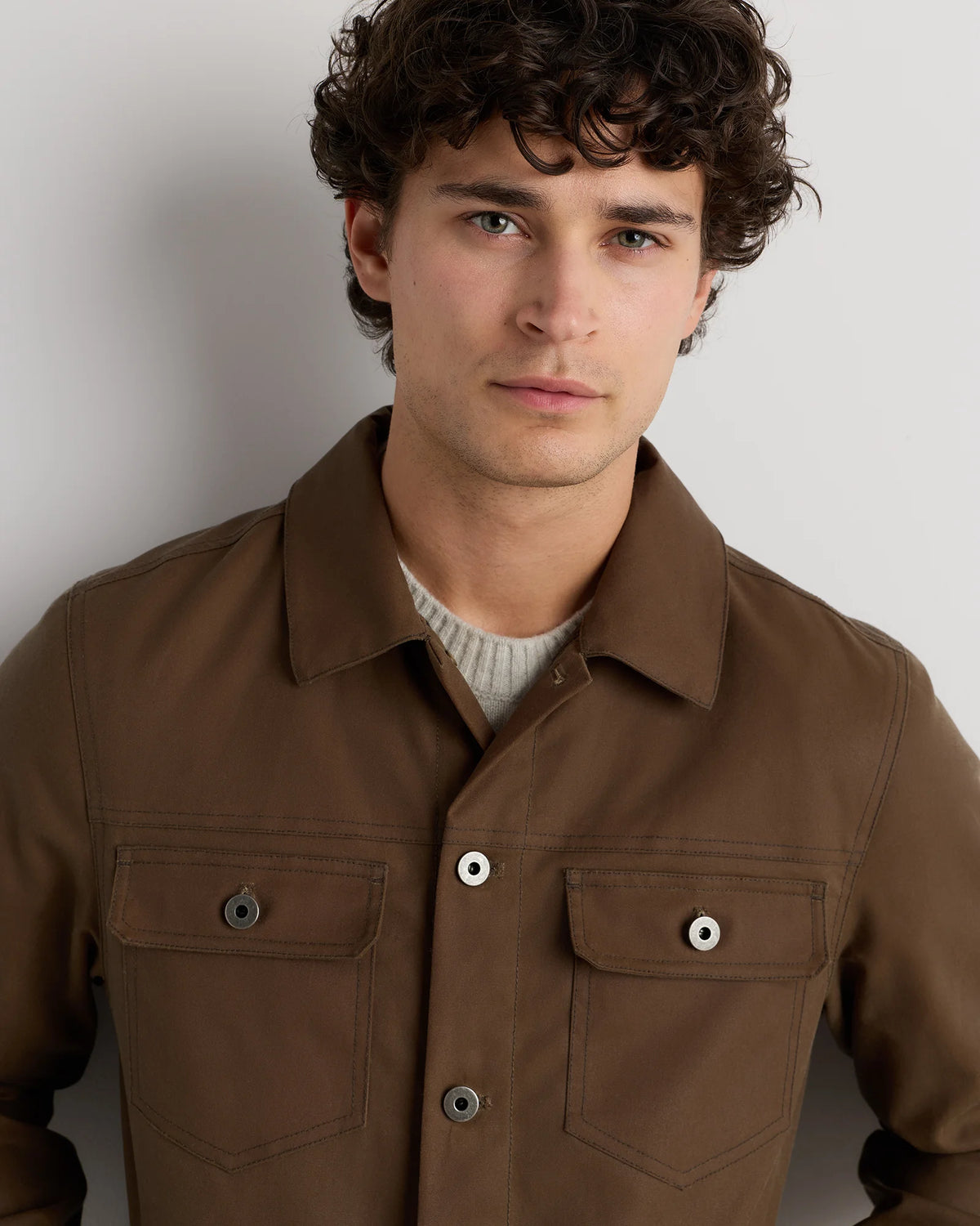 Organic Waxed Canvas Trucker Jacket - S / Black