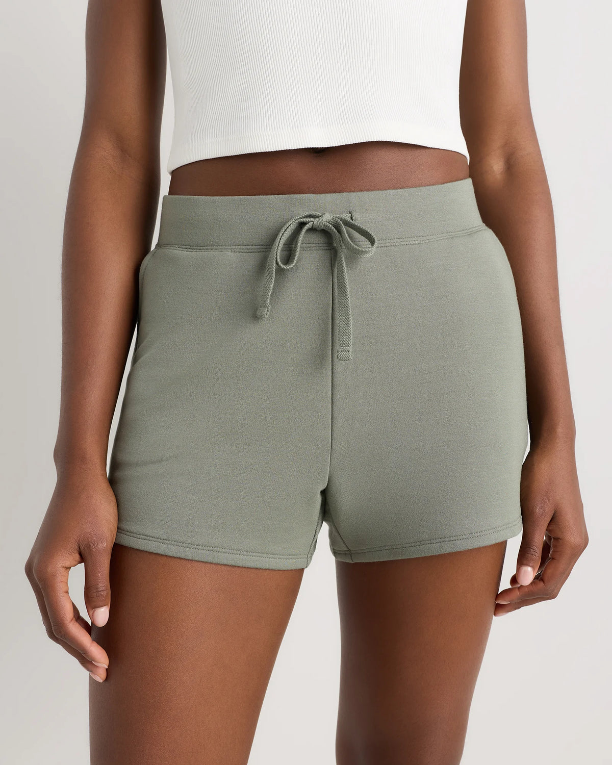 SuperSoft Fleece Shorts - XS / Smoked Thyme Green