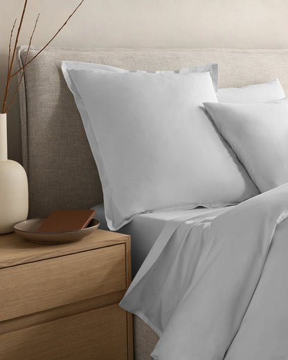 Organic Crisp Percale Euro Sham - Euro / White