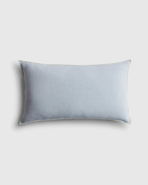 Contrast European Linen Pillow Cover - 12x20 / Sage/Pine