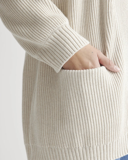 100% Organic Cotton Oversized Cardigan - XS / Camel