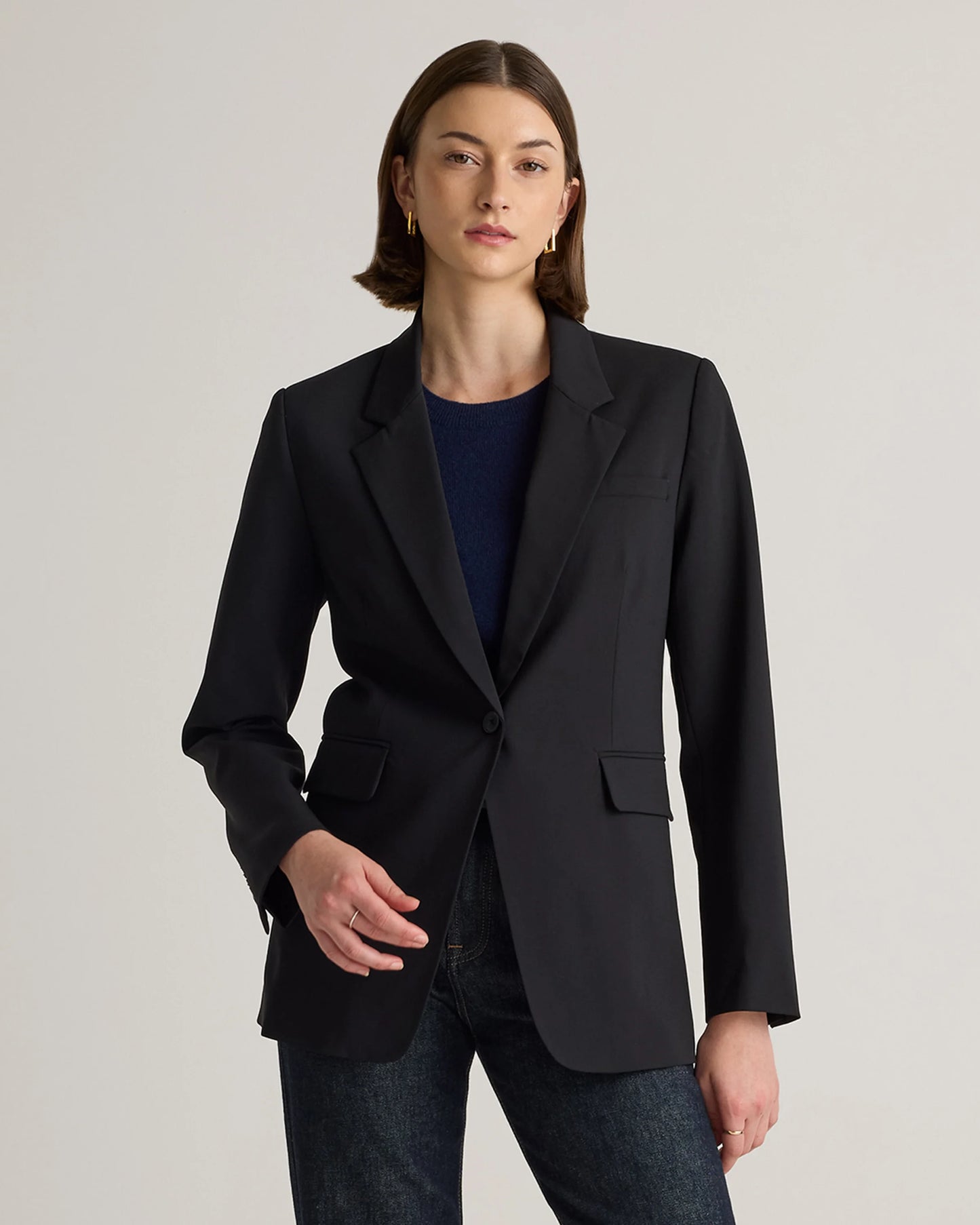 Italian Wool Long Blazer - XS / Sahara Camel