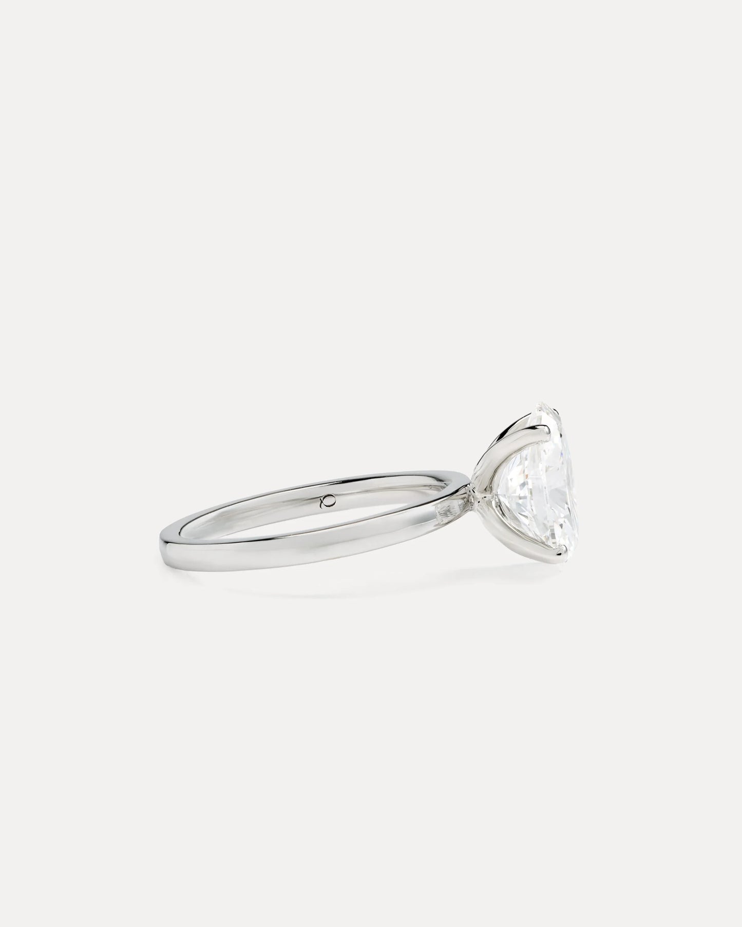 Lab Grown Diamond Oval Comfort Fit Engagement Ring - 3ct - 4 / Yellow Gold