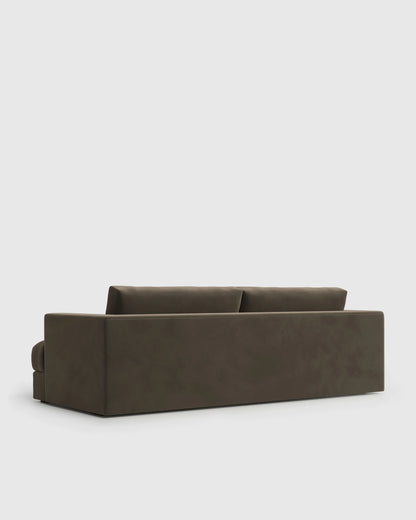 Sierra Curved Arm Sofa in Performance Velvet - 7ft / Sable