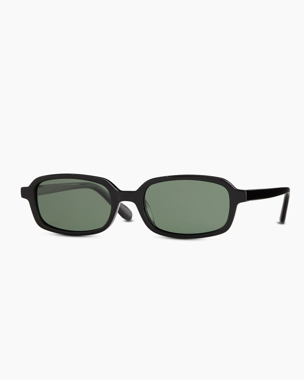 Mykonos Polarized Acetate Sunglasses - One Size / Black with Green lens