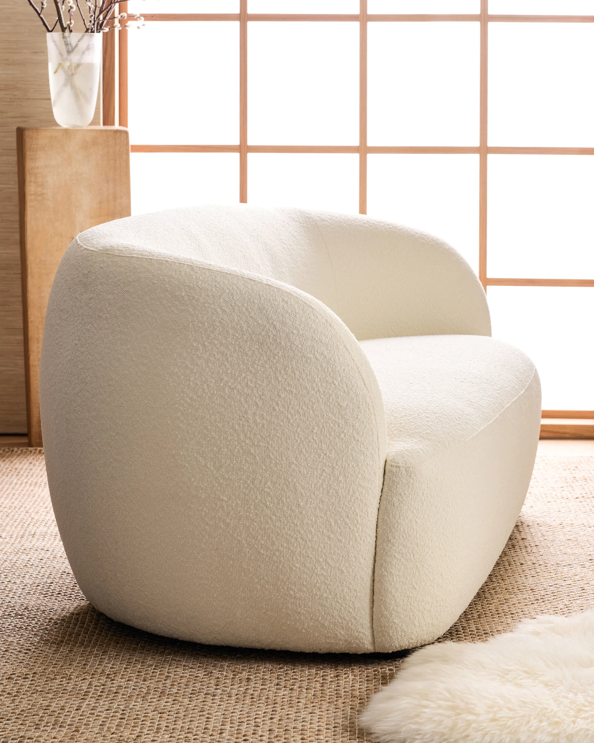 Performance Boucle Loveseat - One Size / Ivory