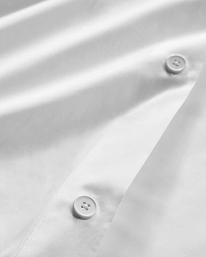 Organic Crisp Percale Duvet Cover - Twin / Ivory