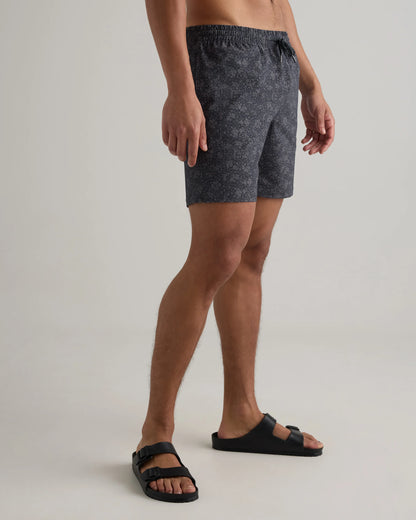 Italian Swim Trunks - 7" - XS / Navy Diamond Geo