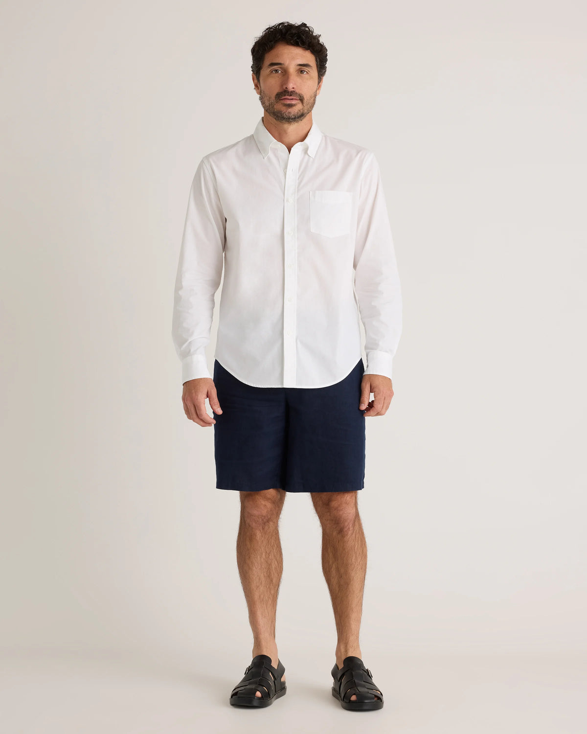 Organic Cotton Stretch Poplin Shirt - S / Grey Gingham