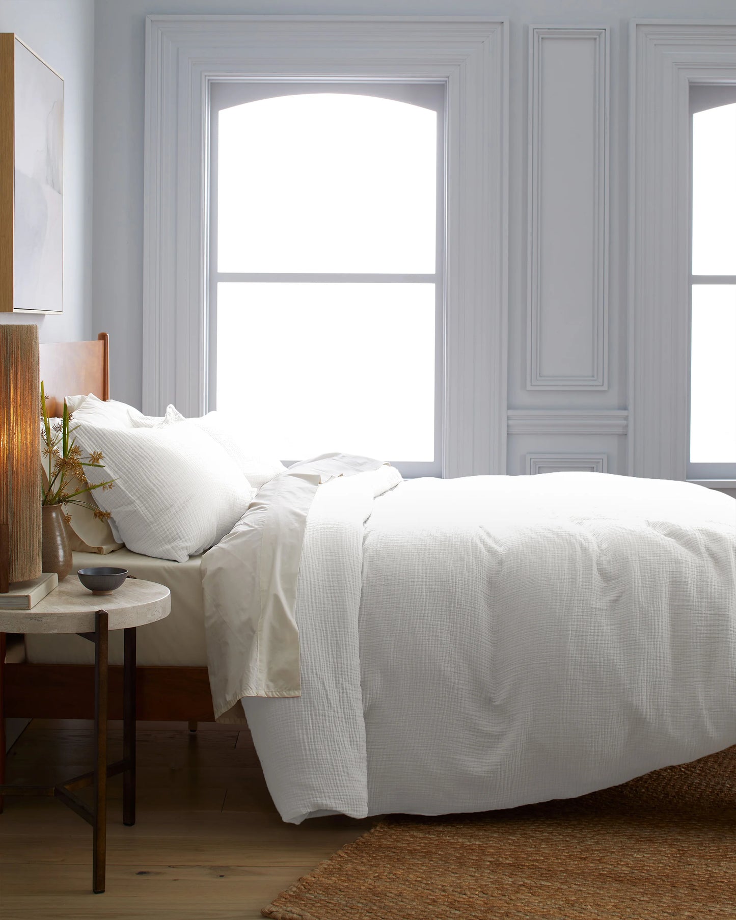 Organic Cotton Gauze Duvet Cover Set - Twin / Dried Sage